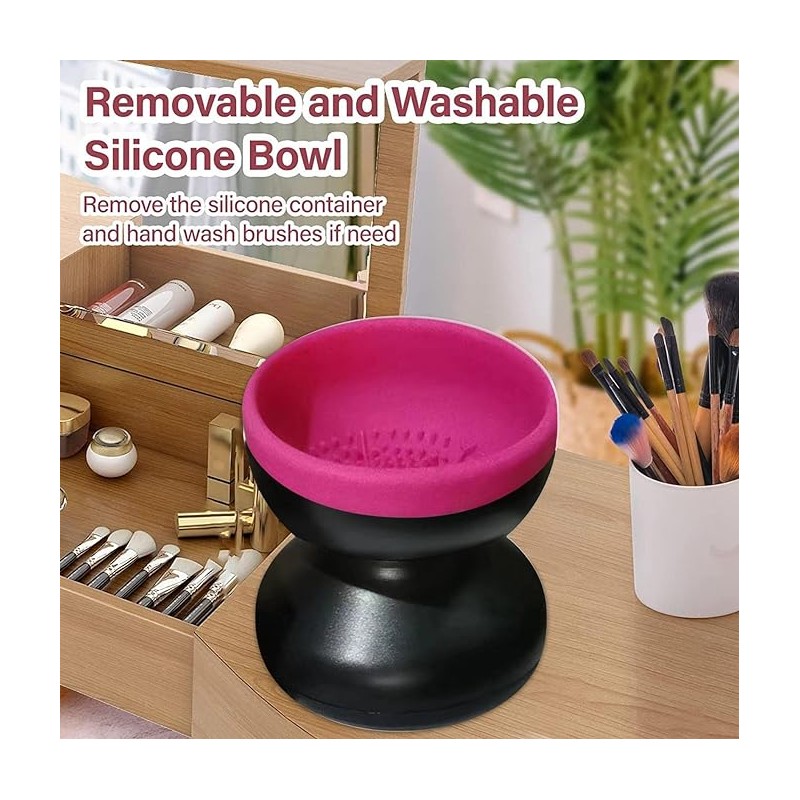 Pulitore Elettrico Per Pennelli Da Trucco Rosa...