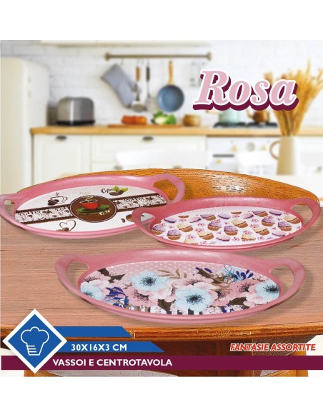 Vassoio Centrotavola a fantasia 30x16x3cm