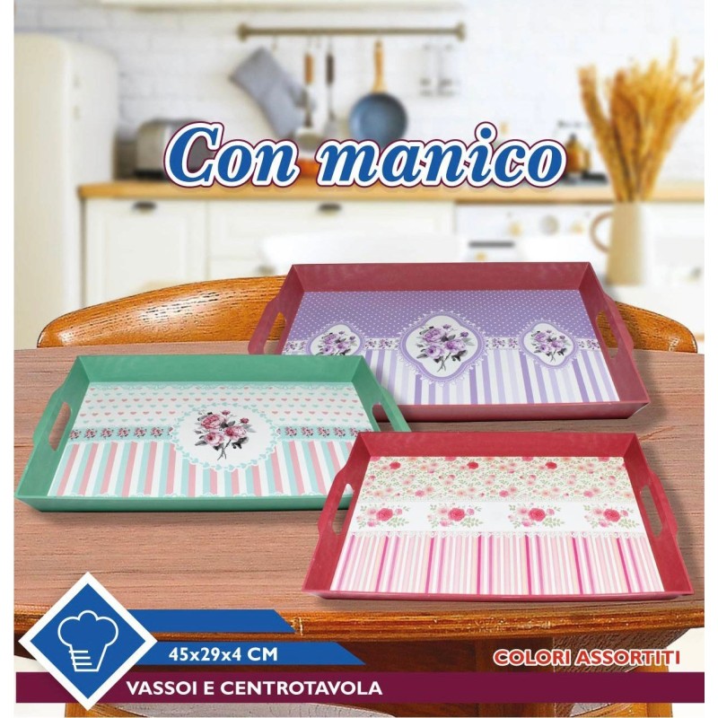 Vassoio Centrotavola con manico 45x29x4cm