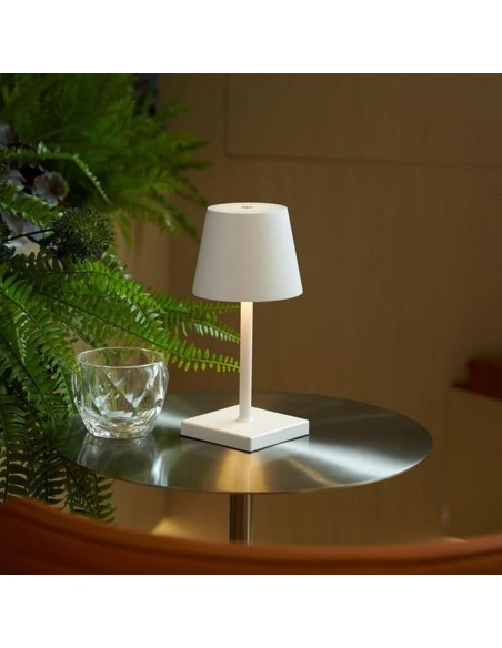 Lampada da tavolo touch senza fili mini Bianca Nera
