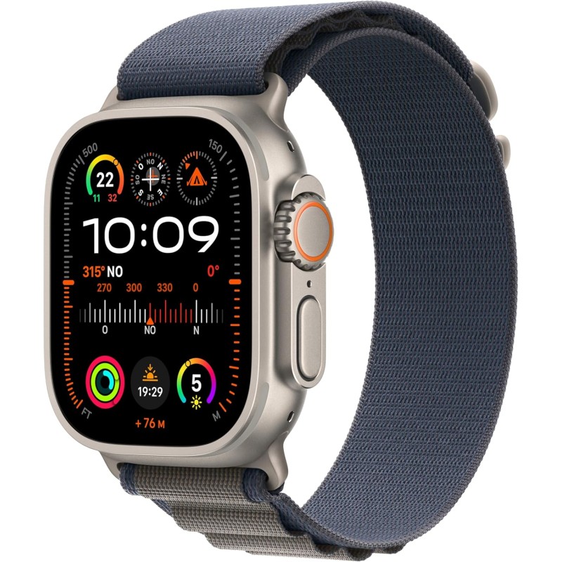 Apple Watch ultra 2 cell 49mm Titanium alpine loop blue s