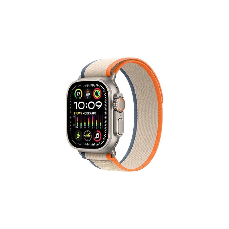Apple Watch ultra 2 cell 49mm Titanium trail loop orange/beige s/m