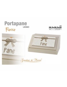 Portapane Fiocco Tortora targhetta 2