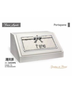 Portapane Fiocco Argento targhetta 2