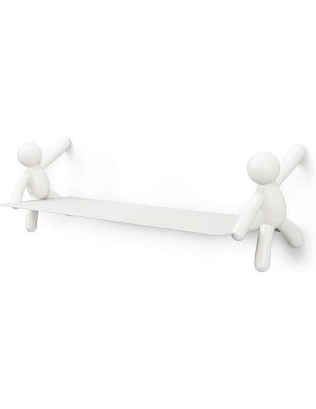 Mensola a parete sospesa, Acciaio, Bianco omino