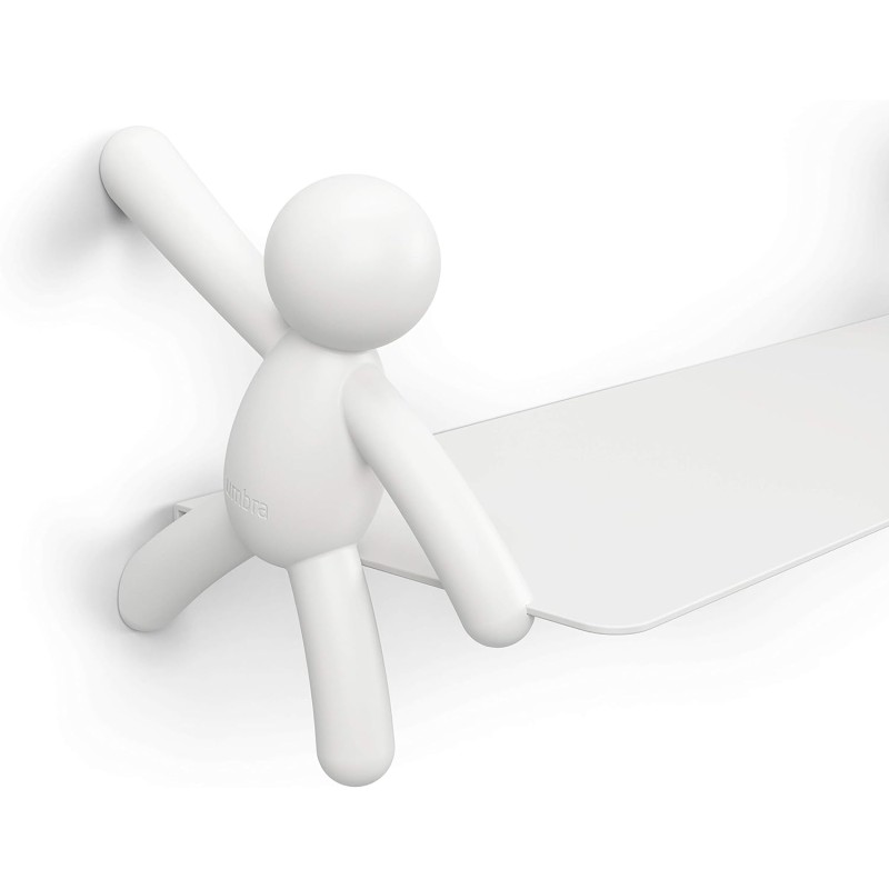 Mensola a parete sospesa, Acciaio, Bianco omino