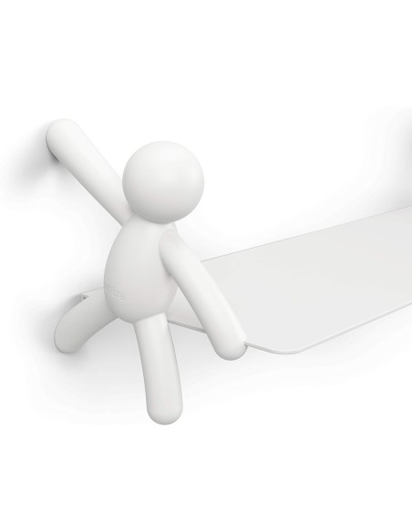 Mensola a parete sospesa, Acciaio, Bianco omino