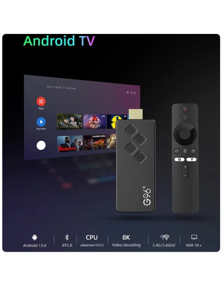 Android TV Stick Dispositivo di Streaming 4K