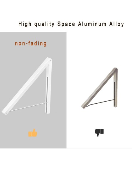 Appendiabiti pieghevole a parete retrattile, in alluminio