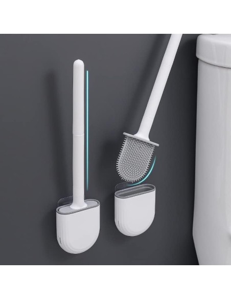 1pz. Scopino per WC, spazzola per WC  con set di supporto