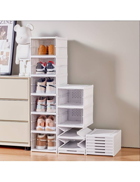 Scarpiera Salvaspazio 6pz 26x35x105cm – Organizer Scarpe Plastica Trasparente