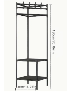 Appendiabiti ad angolo rinforzato e portaoggetti 2