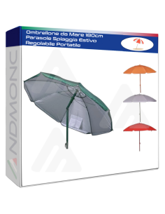 Ombrellone da Mare 180cm Parasole Spiaggia Estivo...