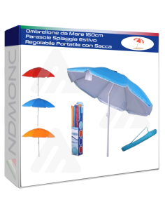 Ombrellone da Mare 160cm Parasole Spiaggia Estivo...