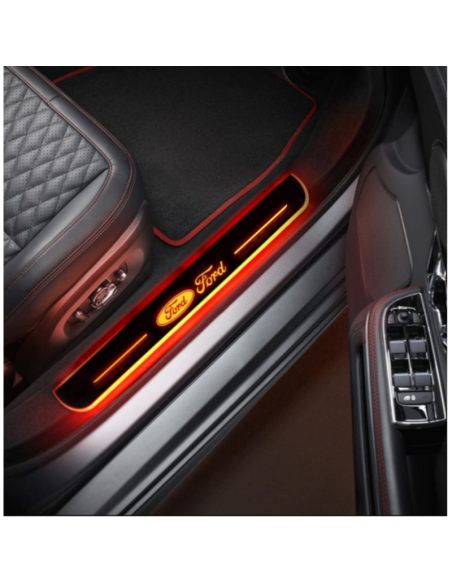 4pz anteriore e posteriore battitacco LED Ford RGB senza fili adesivo