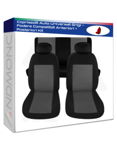 Coprisedili Auto Universali Grigi – Fodere Compatibili...