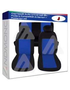 Coprisedili Auto Universali Blu – Fodere Compatibili...