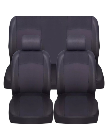 Coprisedili Auto Universali Nero – Fodere Compatibili Anteriori + Posteriori