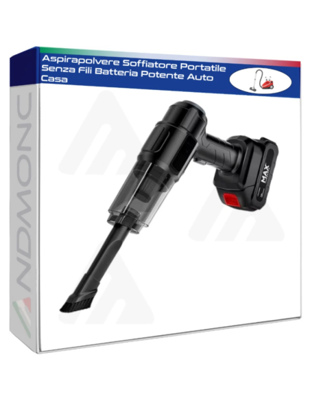 Aspirapolvere Soffiatore Portatile Senza Fili Batteria Potente Auto Casa