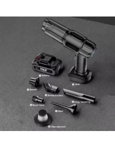 Aspirapolvere Soffiatore Portatile Senza Fili Batteria... 2