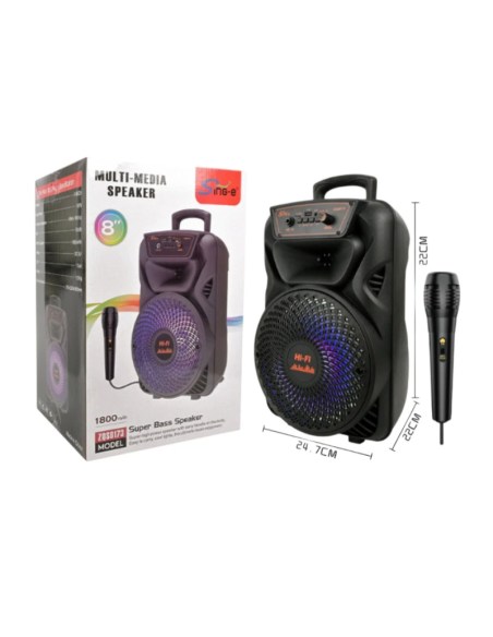 Altoparlante, Audio Bluetooth con Microfono ZQS8173, 24,7x22x22cm