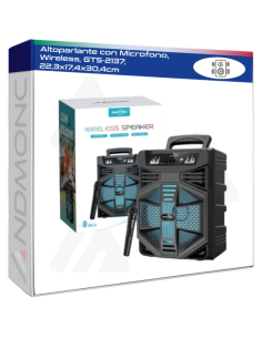 Altoparlante con Microfono, Wireless, GTS-2137,...