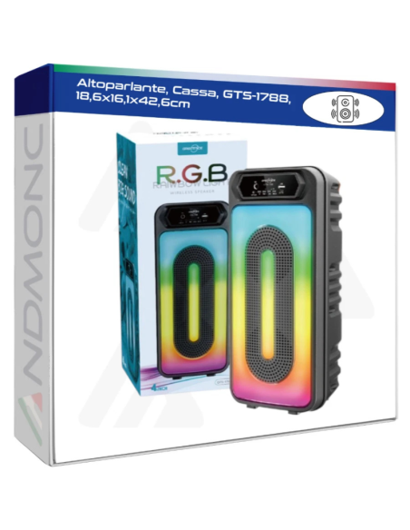 Altoparlante, Cassa, Speaker GTS-1788, 18,6x16,1x42,6cm
