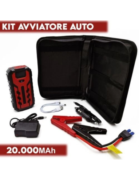 Avviatore Batteria Auto 20000mAh Andowl Q-D1020 | Jump Starter Power Bank LED