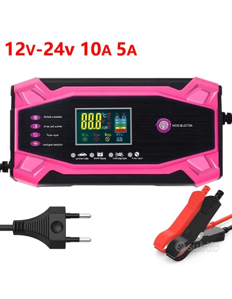 Caricabatteria e mantenitore di carica per Auto Moto scoter camion camper 10 Ah