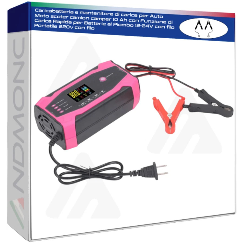 Caricabatteria e mantenitore di carica per Auto...
