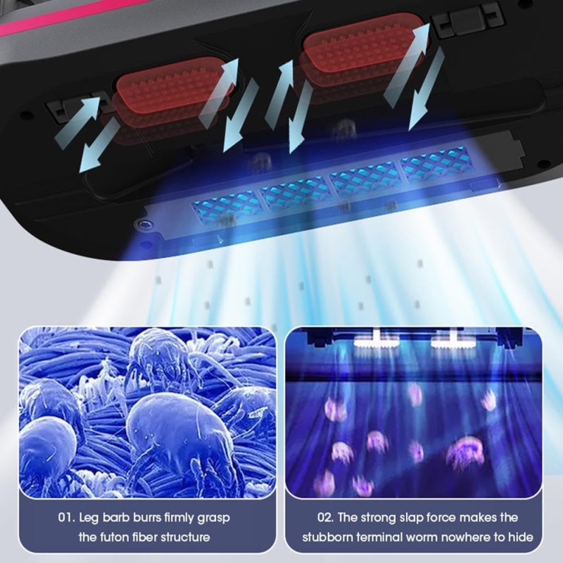 Aspirapolvere portatile rimuovi acari letto, tende