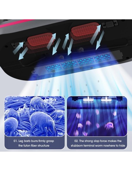 Aspirapolvere portatile rimuovi acari letto, tende