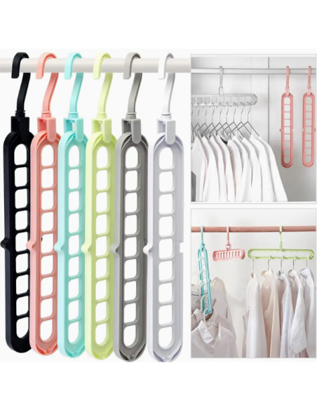 6pz. Grucce Appendiabiti Multifunzionale