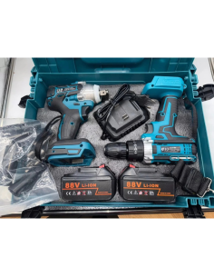Avvitatore Impulsi + Trapano 88V 2 Batterie Litio Kit... 2