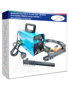 Saldatrice Mini Inverter 300A Portatile Elettrodo MMA +...