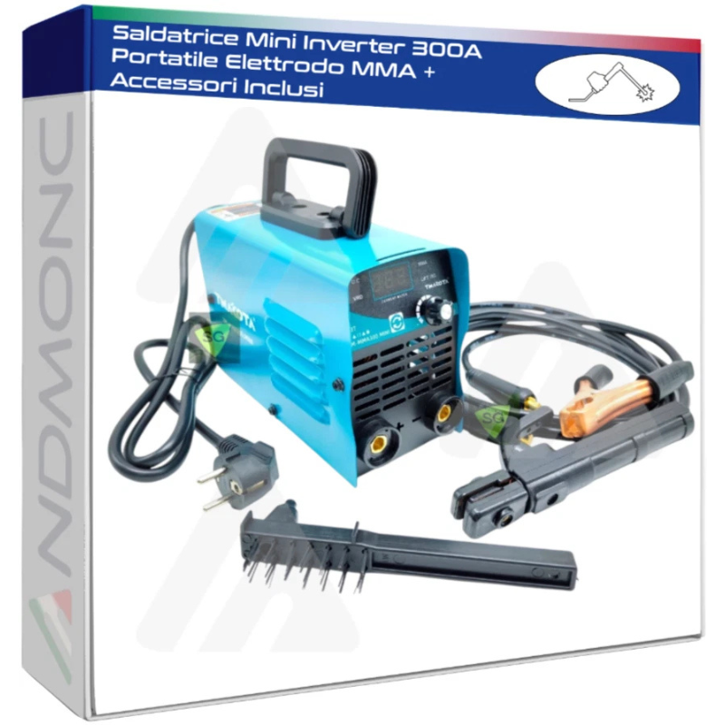 Saldatrice Mini Inverter 300A Portatile...