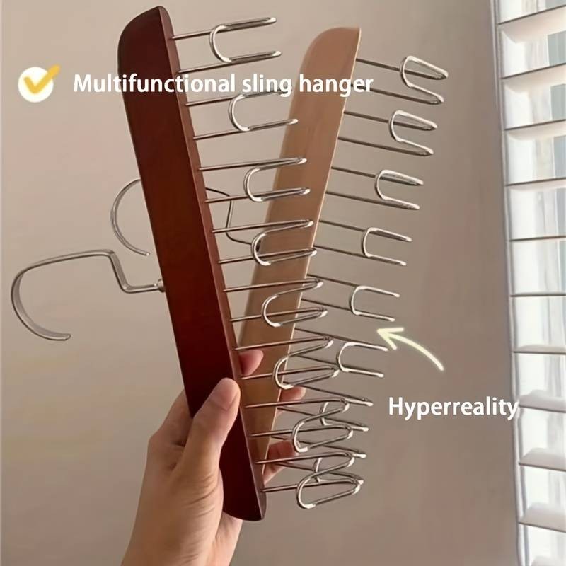 Gruccia multifunzione legno 8 ganci