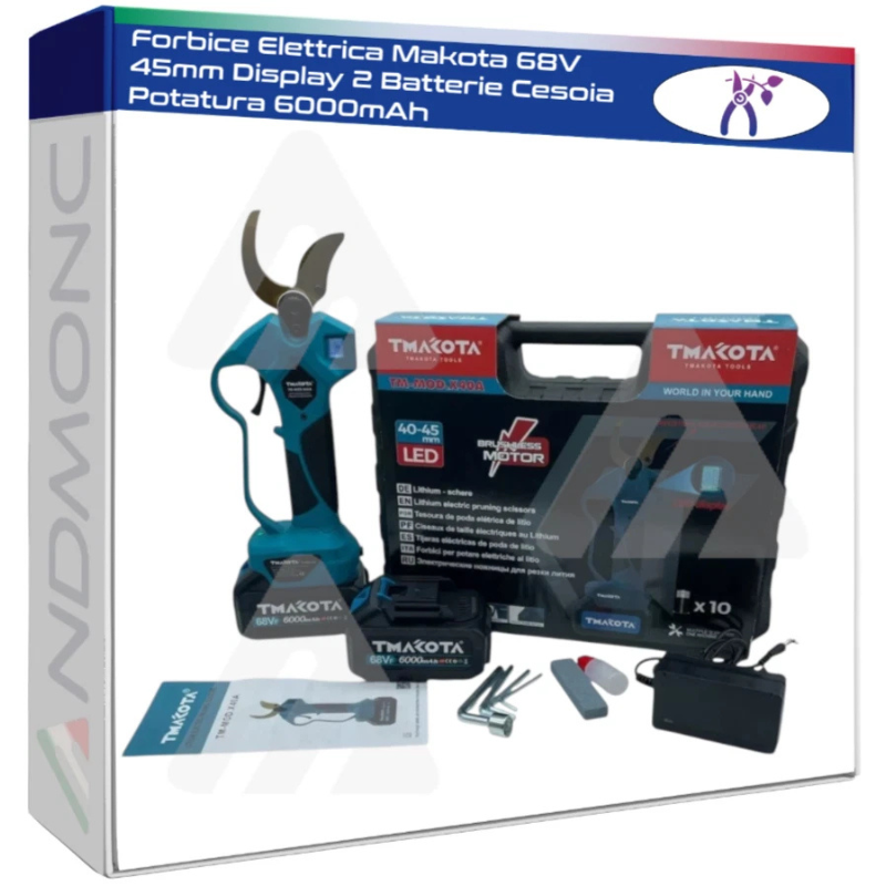 Forbice Elettrica Makota 68V 45mm Display 2...