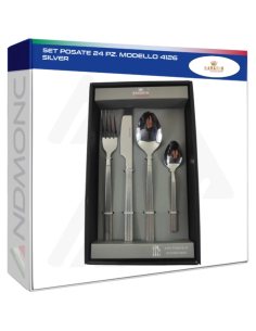 Set Posate 24 Pezzi Modello 4126 Silver – Acciaio...