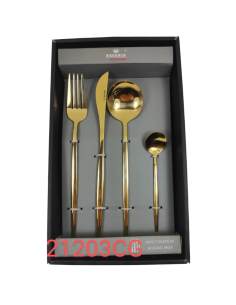 Set Posate 24 Pezzi Oro – Modello 2103 Elegante per 6... 2