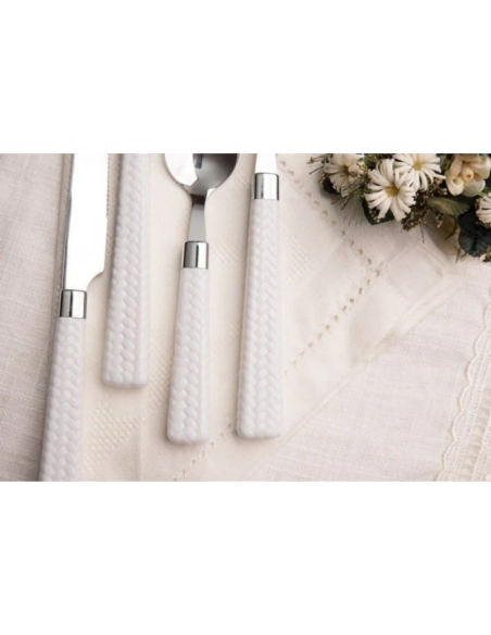 Set Posate 24 Pezzi Bianco – Art. 5177 Elegante per 6 Persone