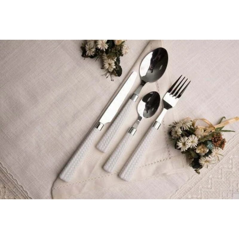 Set Posate 24 Pezzi Bianco – Art. 5177 Elegante...