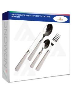 Set Posate 24 Pezzi Bianco – Art. 5177 Elegante per 6...
