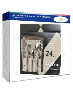 Set Posate 24 Pezzi Colore Tortora – Art. 5011 Elegante...