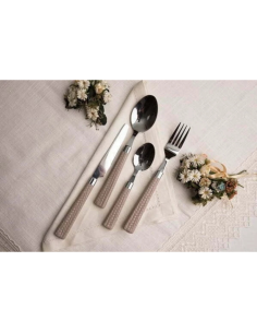 Set Posate 24 Pezzi Colore Tortora – Modello 5177 per 6... 2