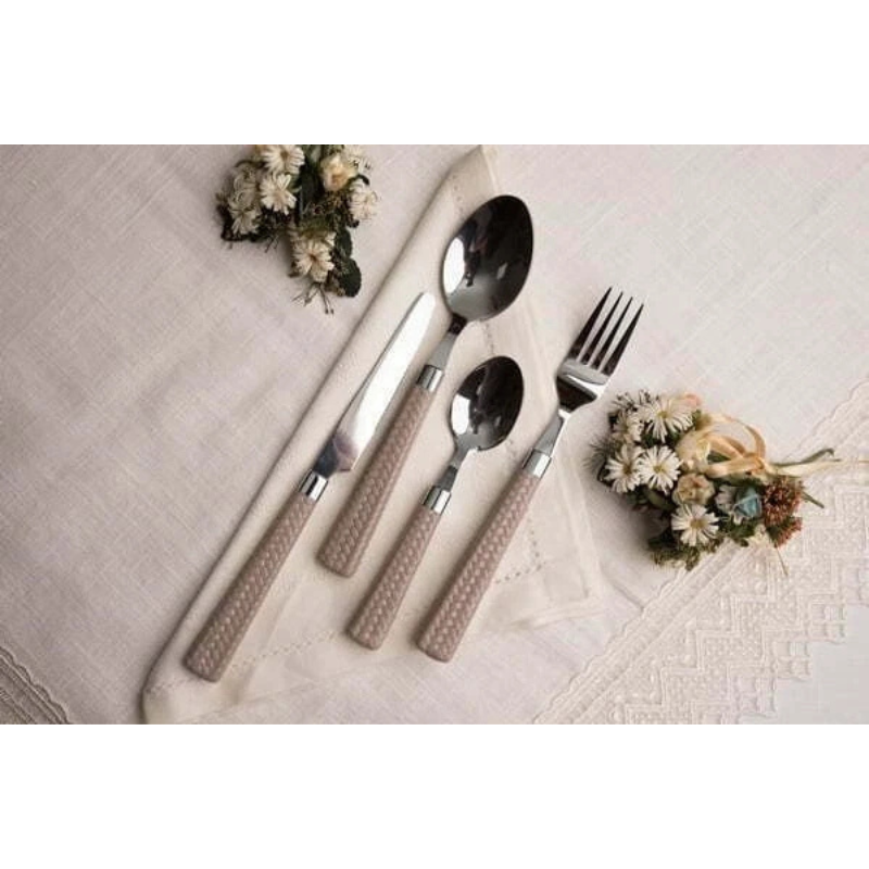 Set Posate 24 Pezzi Colore Tortora – Modello...