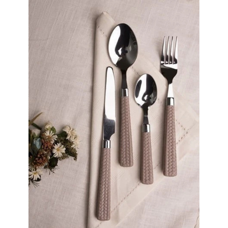 Set Posate 24 Pezzi Colore Tortora – Modello...