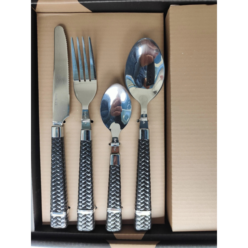 Set Posate 24 Pezzi Nero – Modello 5177...