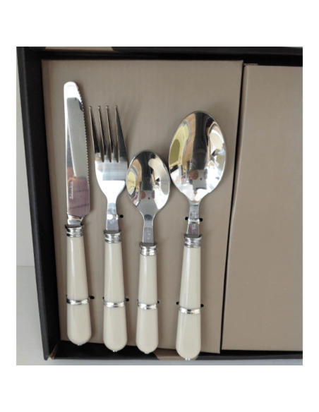 Set Posate 24 Pezzi Colore Tortora – Modello 5293 Elegante per 6 Persone