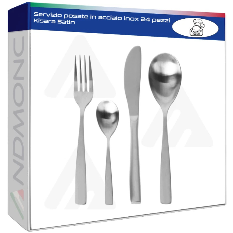 Servizio posate in acciaio inox 24 pezzi Kisara...